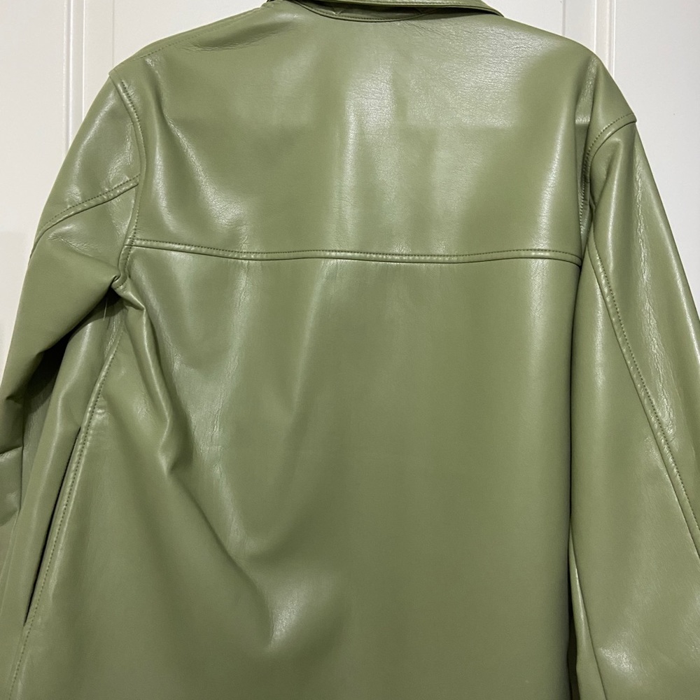 NWT Leather Ganna Jacket XS Sage Frost - Picture 3 of 5